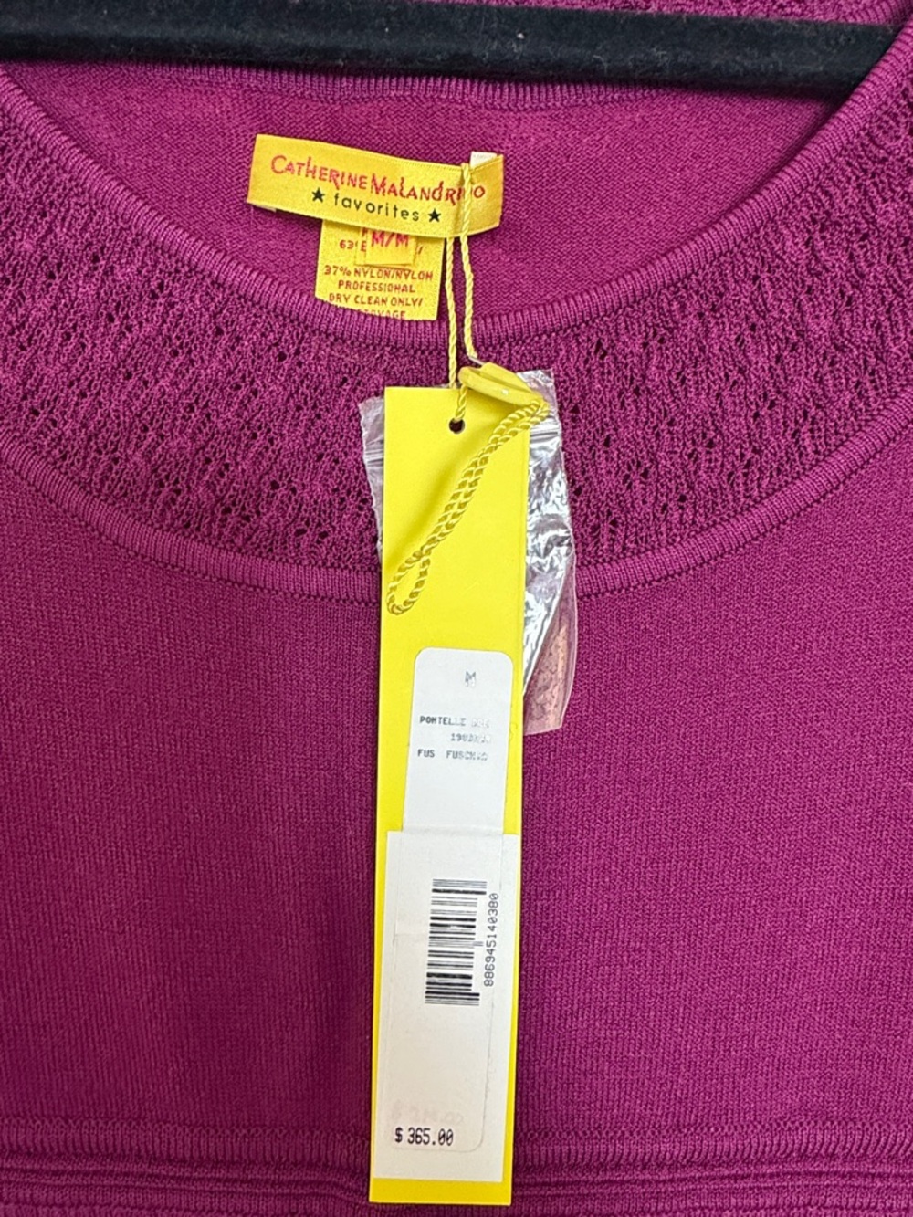 Catherine Malandrino Magenta Knit Sleeveless Top - Picture 2 of 5